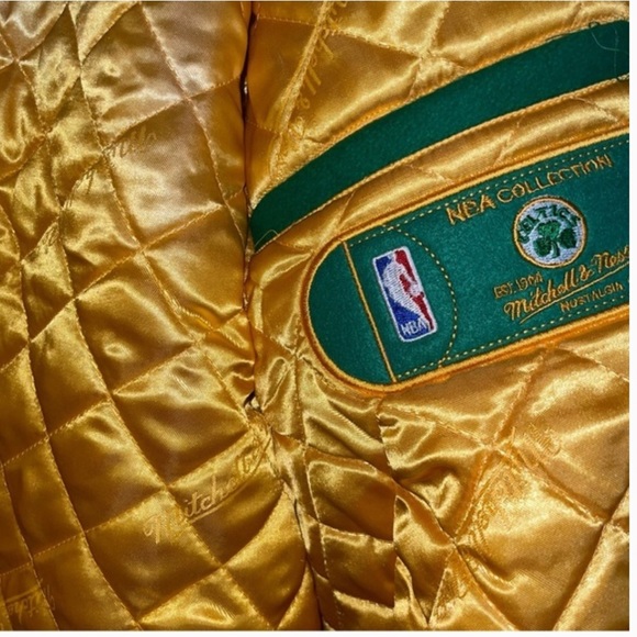 NWT Mitchell & Ness Boston celtics NBA Varsity Wool Hardwood Classics Jacket 3XL - Picture 6 of 16